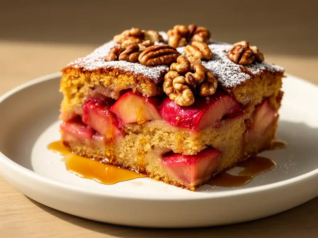 Apfel-Nuss-Kuchen ohne Zucker - featured image