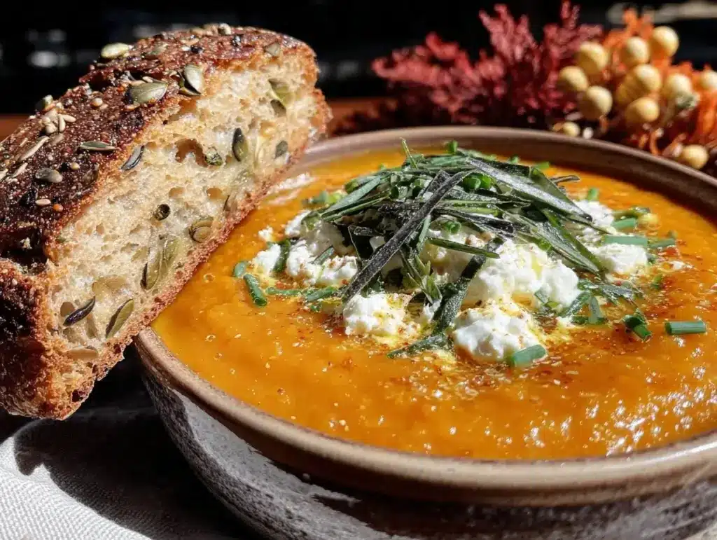 cremige Erntedank Kürbissuppe - featured image