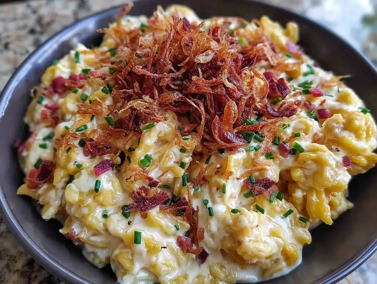 Cremige Käsespätzle mit Röstzwiebeln: Das perfekte Rezept 4 Cremige Käsespätzle mit Röstzwiebeln preparation steps