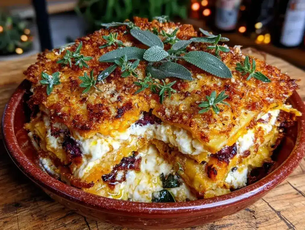 cremige Kürbislasagne - featured image