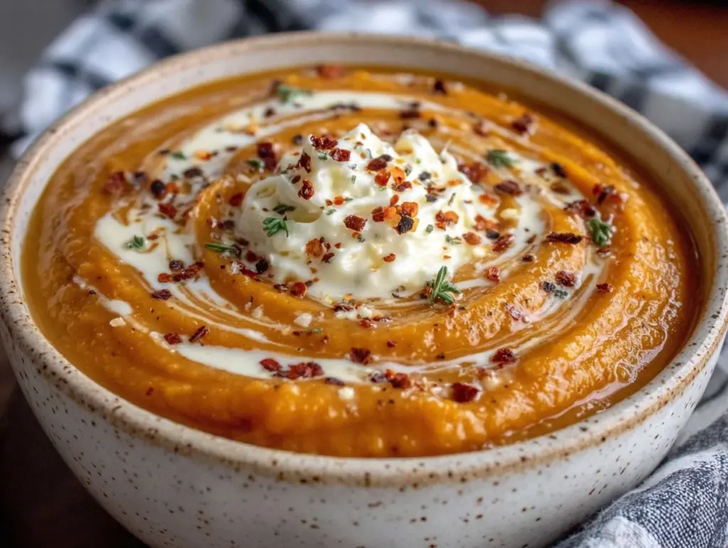 Cremige Kürbissuppe mit Kokosmilch und Ingwer - featured image