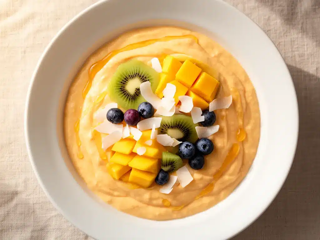 Cremige Tropical Smoothie-Bowl: Das beste Rezept 4 cremige Tropical Smoothie-Bowl preparation steps