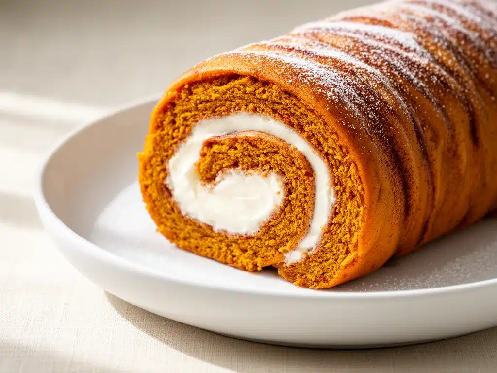 Cremige Zimt-Kürbis-Rolle - featured image