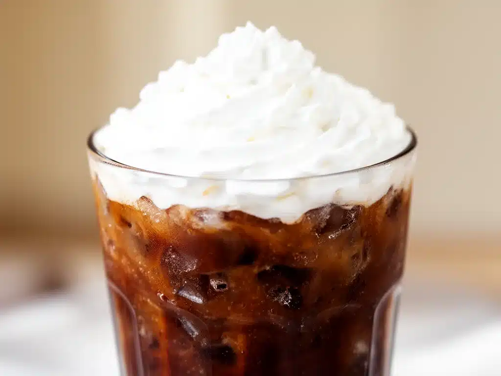 cremiger Kaffee-Frappé mit Sahne - featured image