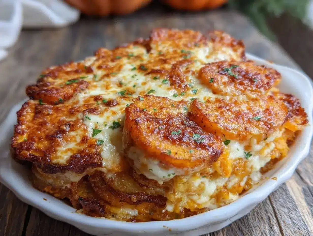 Cremiger Kürbisauflauf: Bestes Rezept mit Käse & Kartoffeln 4 cremiger Kürbisauflauf preparation steps