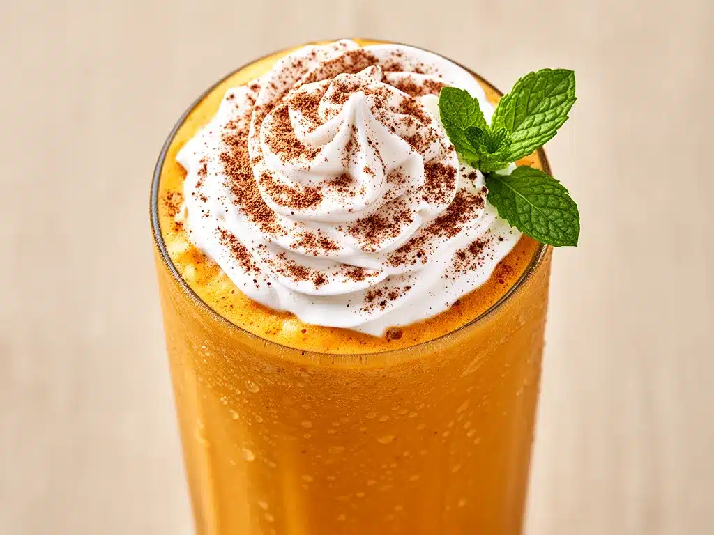Cremiger Kürbisgewürz-Milchshake: 5 Min. Herbst-Rezept 4 Cremiger Kürbisgewürz-Milchshake preparation steps