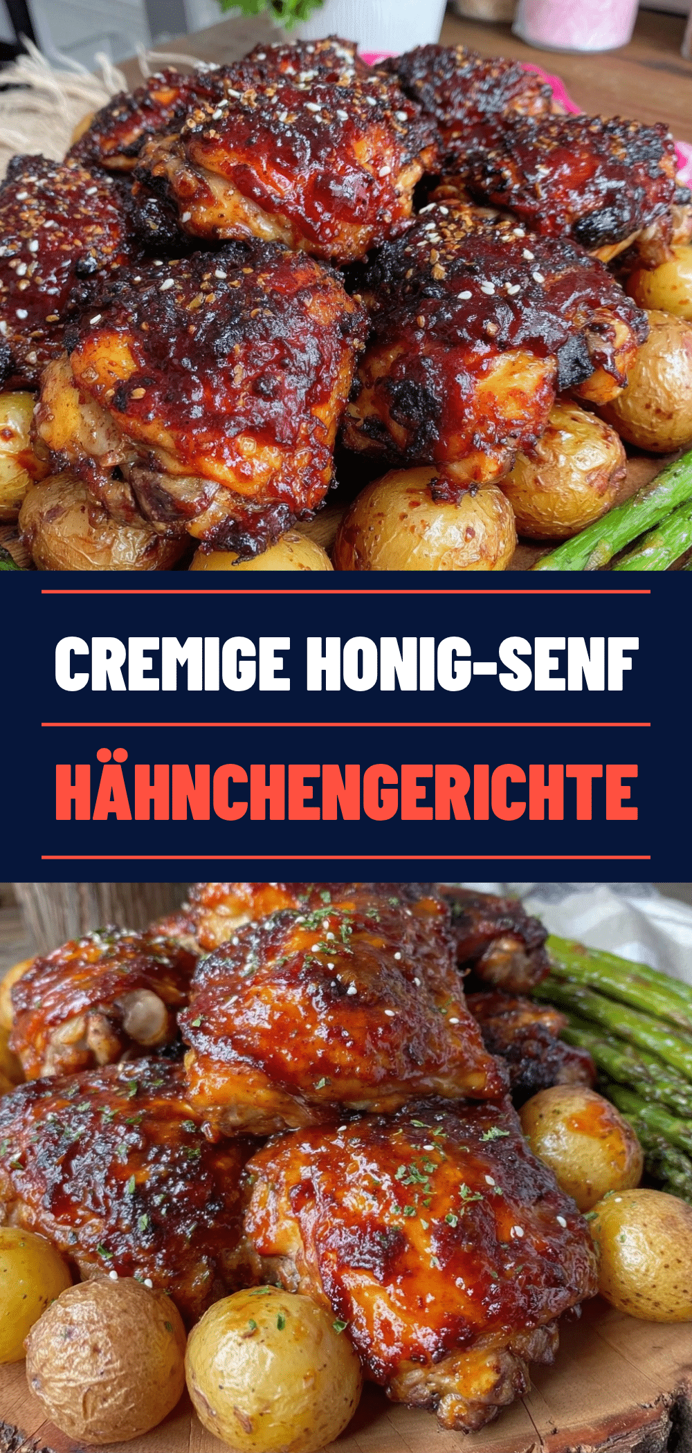 Cremiges Hähnchen mit Honig-Senf Sauce: 8h Zeit 5 Cremiges Hähnchen mit Honig-Senf Sauce recipe