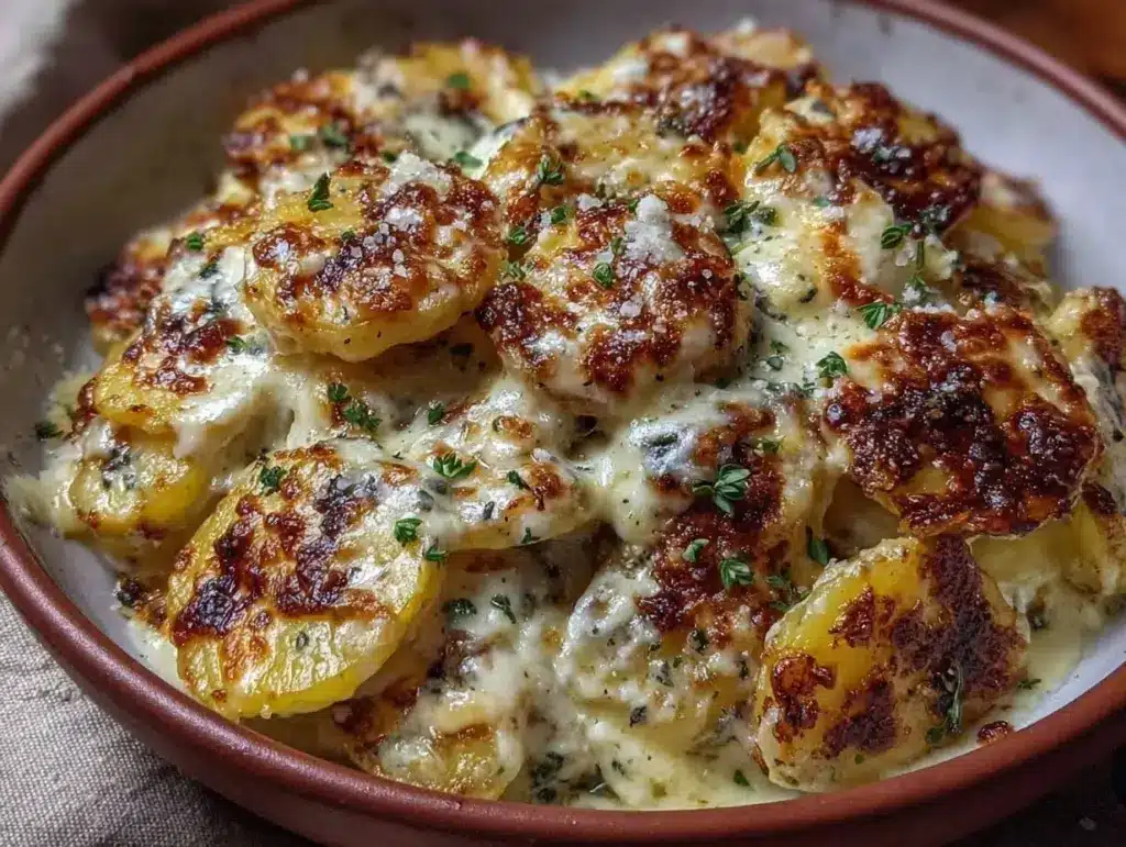Cremiges Kartoffelgratin mit Käse - featured image