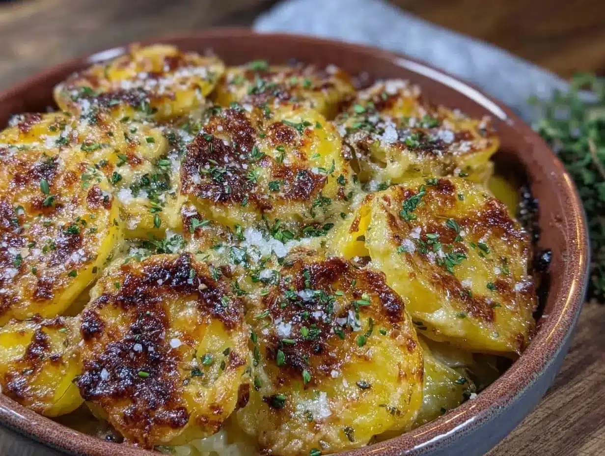 Cremiges Kartoffelgratin mit Käse: Bestes Rezept 4 Cremiges Kartoffelgratin mit Käse preparation steps