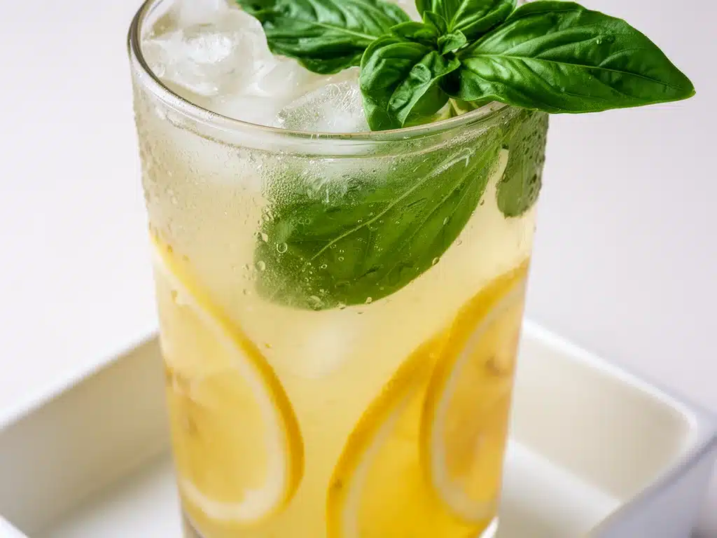 Einfache Zitronenlimonade mit Basilikum - featured image