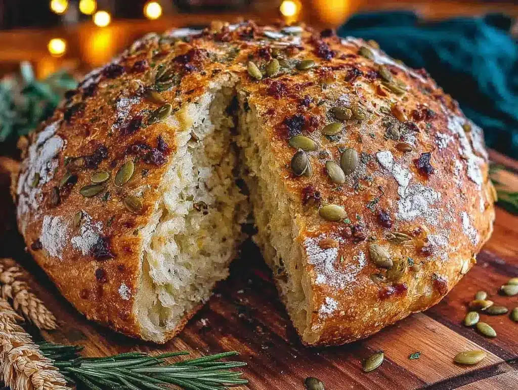 Erntedankfest Brot mit Kürbiskernen - featured image