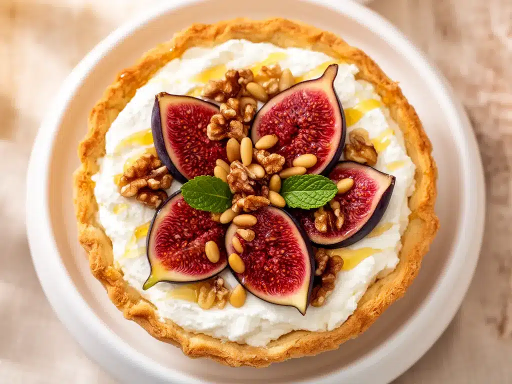 Erntedankfest Feigen-Frischkäse-Törtchen: 3-Schritte Honig-Dessert 4 Feigen-Frischkäse-Törtchen preparation steps