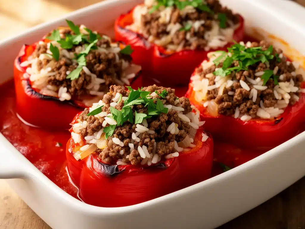 Gefüllte Paprika Omas Rezept - featured image