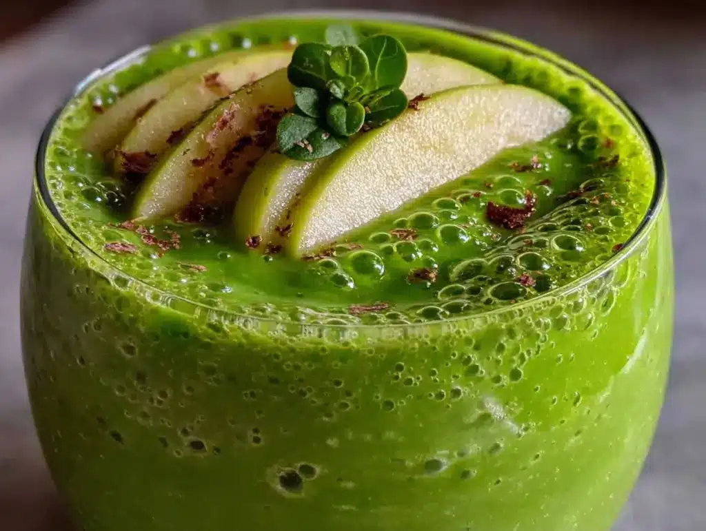 Gesunder Grüner Smoothie mit Spinat und Apfel - featured image