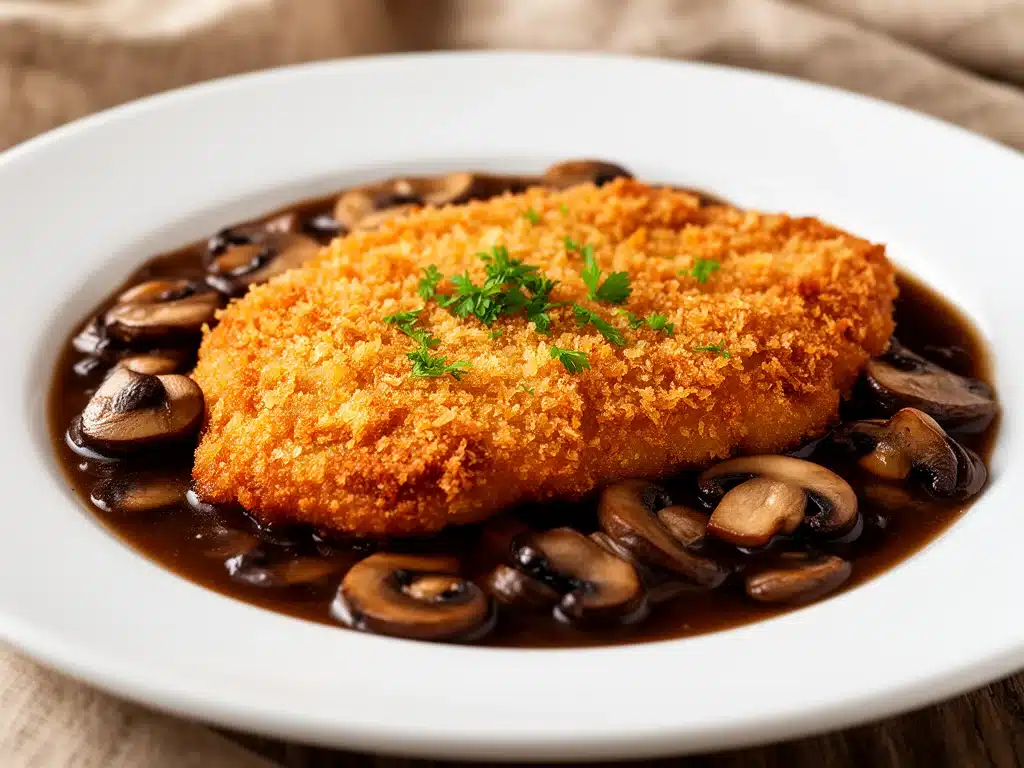 Jägerschnitzel mit Champignons - featured image