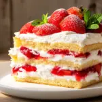 klassische Erdbeertorte mit Sahne - featured image