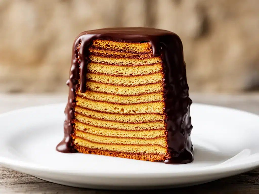 Klassischer Baumkuchen mit Schokoglasur - featured image