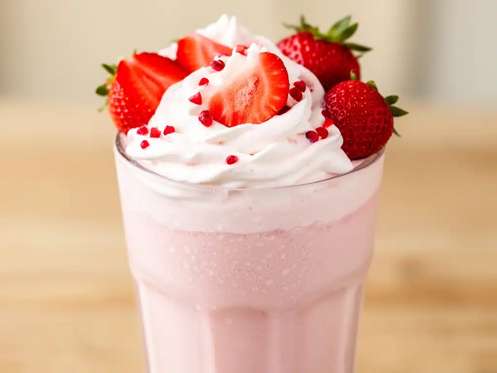 klassischer Erdbeer-Milchshake - featured image
