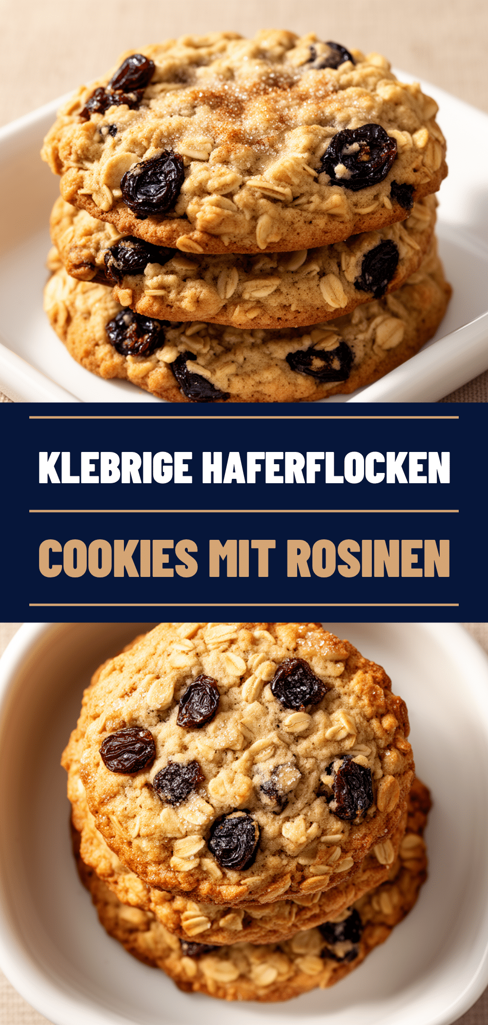 Klebrige Haferflocken-Cookies mit Rosinen: 5 Min. 5 Klebrige Haferflocken-Cookies mit Rosinen recipe