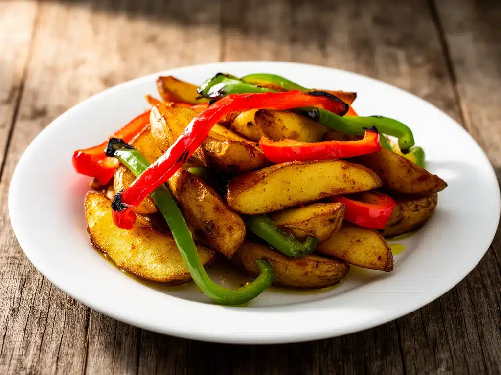Knusprige Airfryer Kartoffel-Wedges mit Paprika - featured image