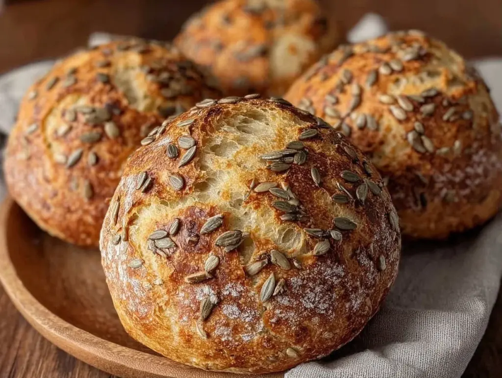Knusprige Dinkelbrötchen mit Sonnenblumenkernen - featured image