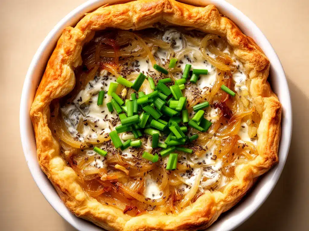 Knuspriger Zwiebelkuchen mit Kümmel: Bestes Rezept 4 knuspriger Zwiebelkuchen mit Kümmel preparation steps