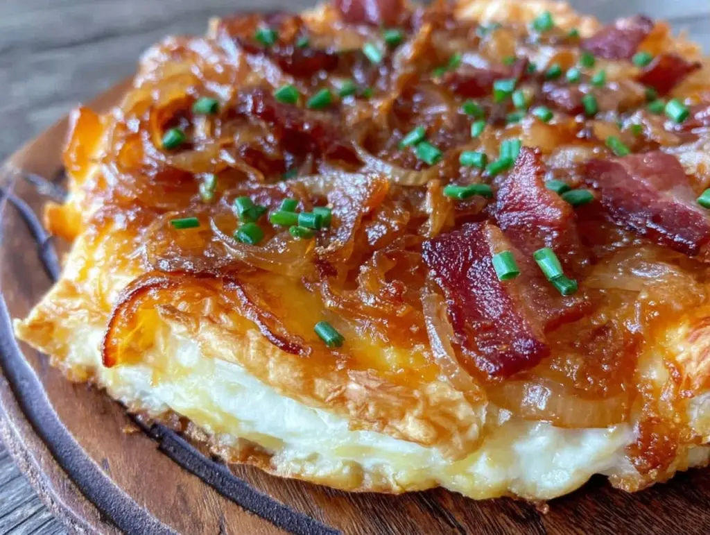 Knuspriger Zwiebelkuchen mit Speck - featured image