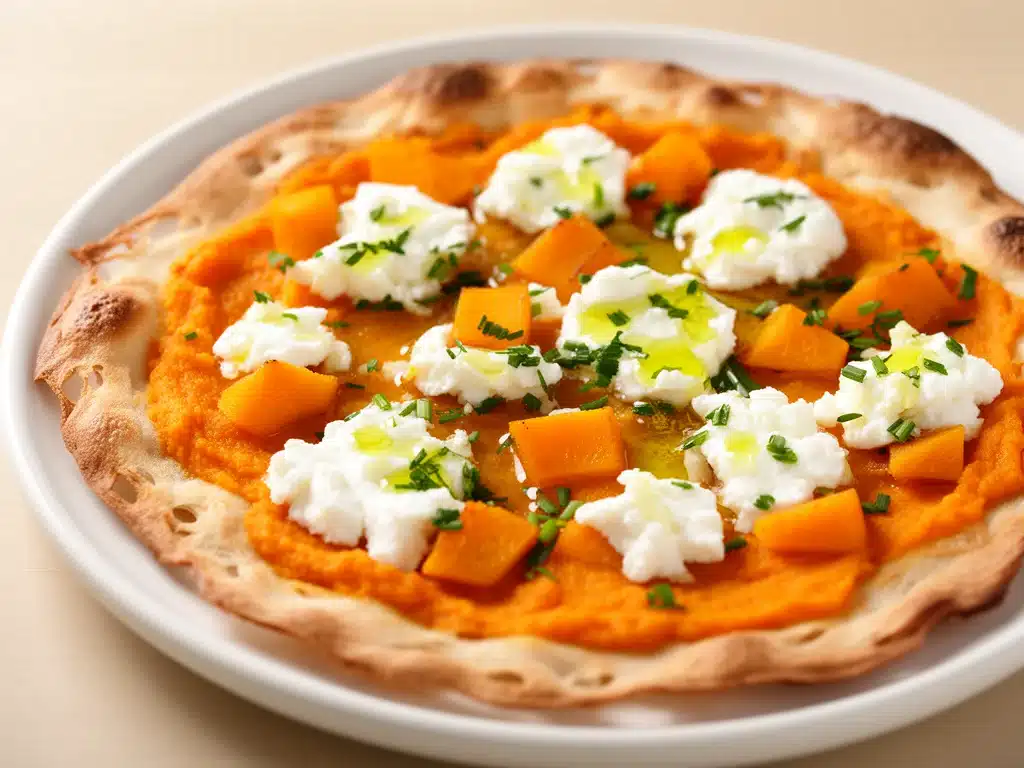 Kürbis-Flammkuchen mit Ziegenkäse - featured image