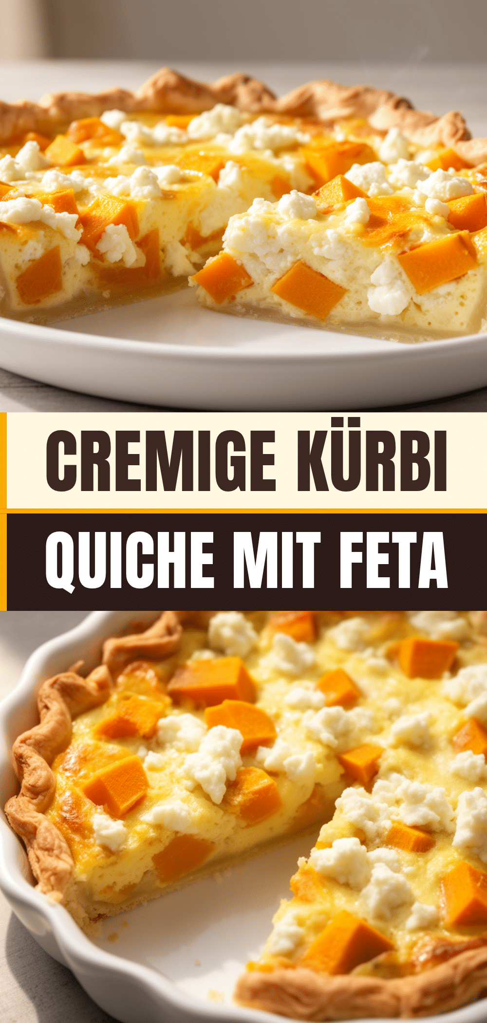Cremige Kürbis-Quiche mit Feta: 5 Schritte 5 Kürbis-Quiche mit Feta recipe