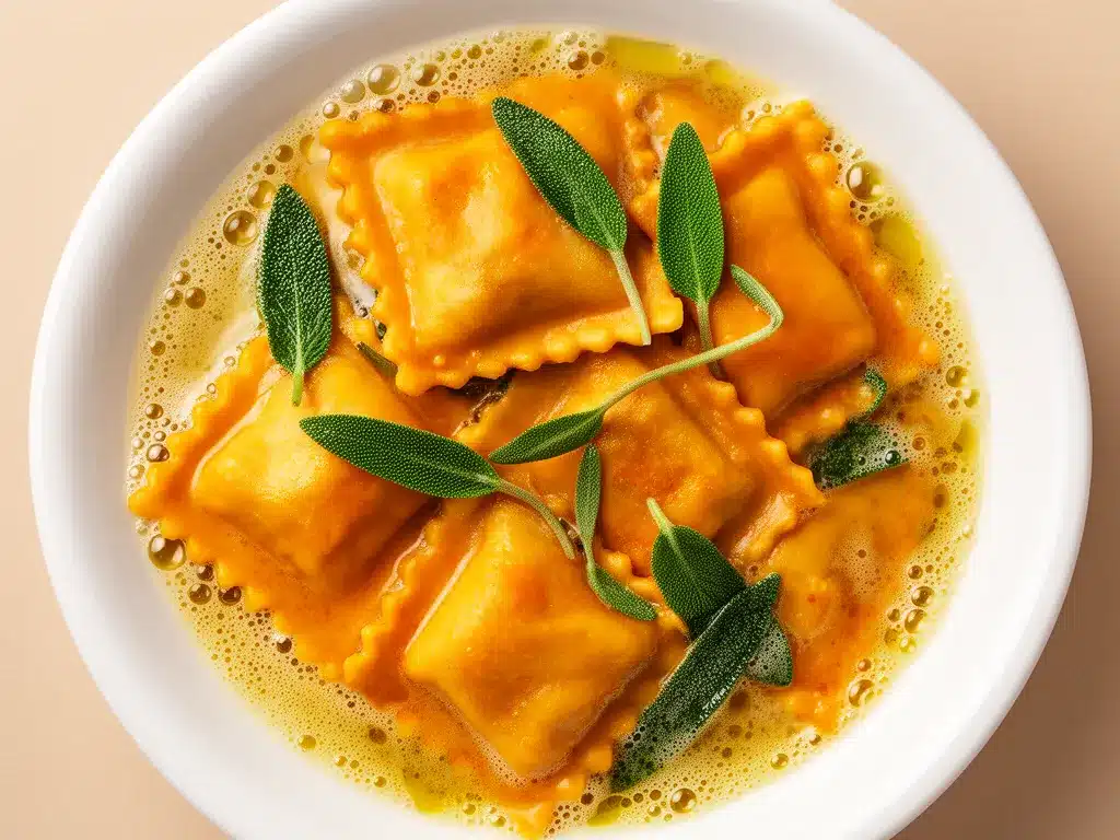 Kürbis-Ravioli in Salbeibutter: 20 Min. easy Rezept 4 Kürbis-Ravioli in Salbeibutter preparation steps