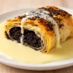 Mohnstrudel mit Vanillesauce - featured image