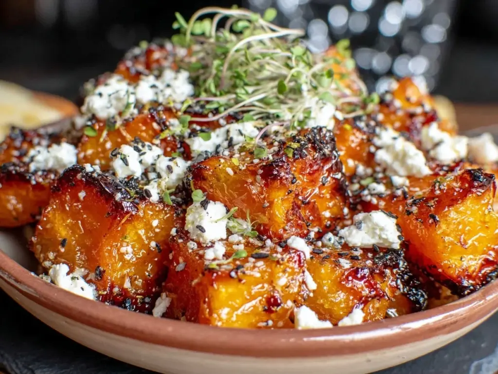 Ofenkürbis mit Feta und Honig - featured image