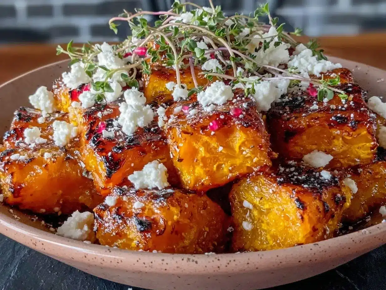 Ofenkürbis mit Feta und Honig: Das beste Herbstrezept 4 Ofenkürbis mit Feta und Honig preparation steps
