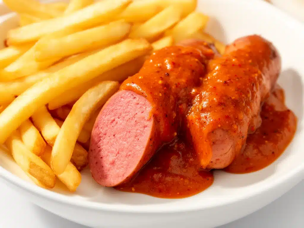Oktoberfest Currywurst mit Pommes - featured image