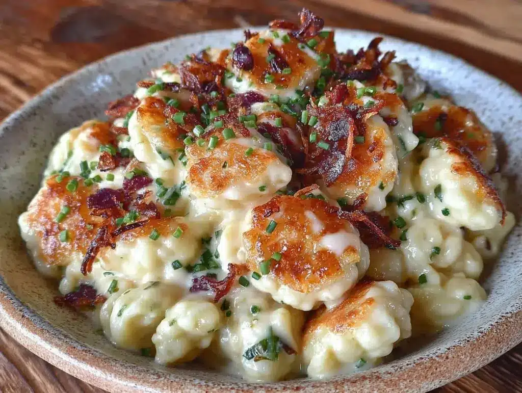 Oktoberfest Käsespätzle mit Röstzwiebeln - featured image