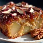 saftiger Birnenkuchen mit Walnüssen - featured image