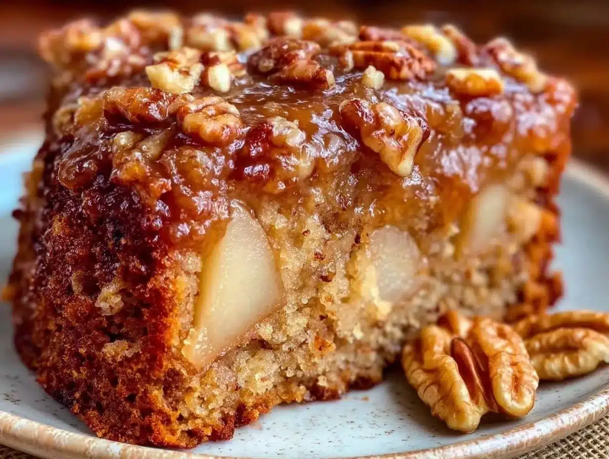 Saftiger Birnenkuchen mit Walnüssen: 5 Schritte 4 saftiger Birnenkuchen mit Walnüssen preparation steps