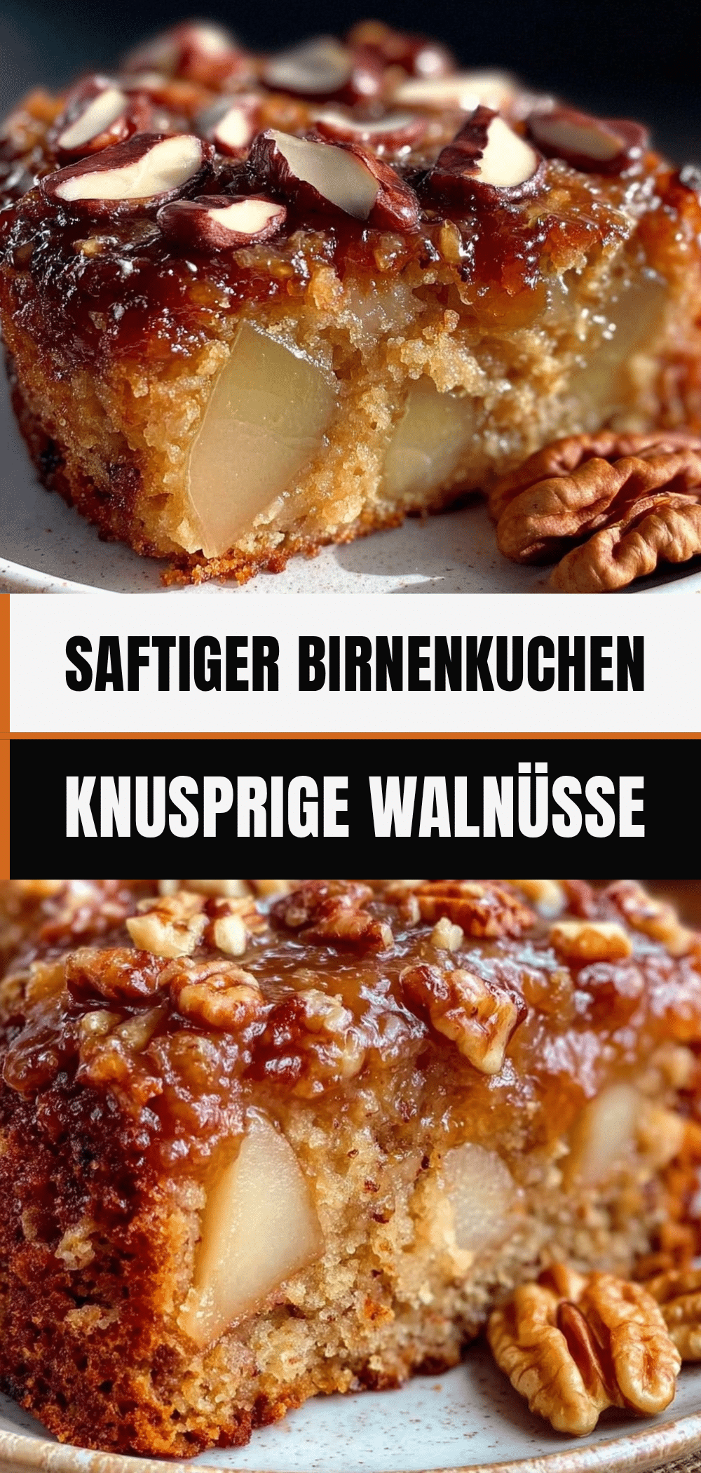 Saftiger Birnenkuchen mit Walnüssen: 5 Schritte 5 saftiger Birnenkuchen mit Walnüssen recipe
