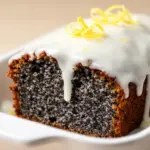 saftiger Mohnkuchen mit Zitronenguss - featured image