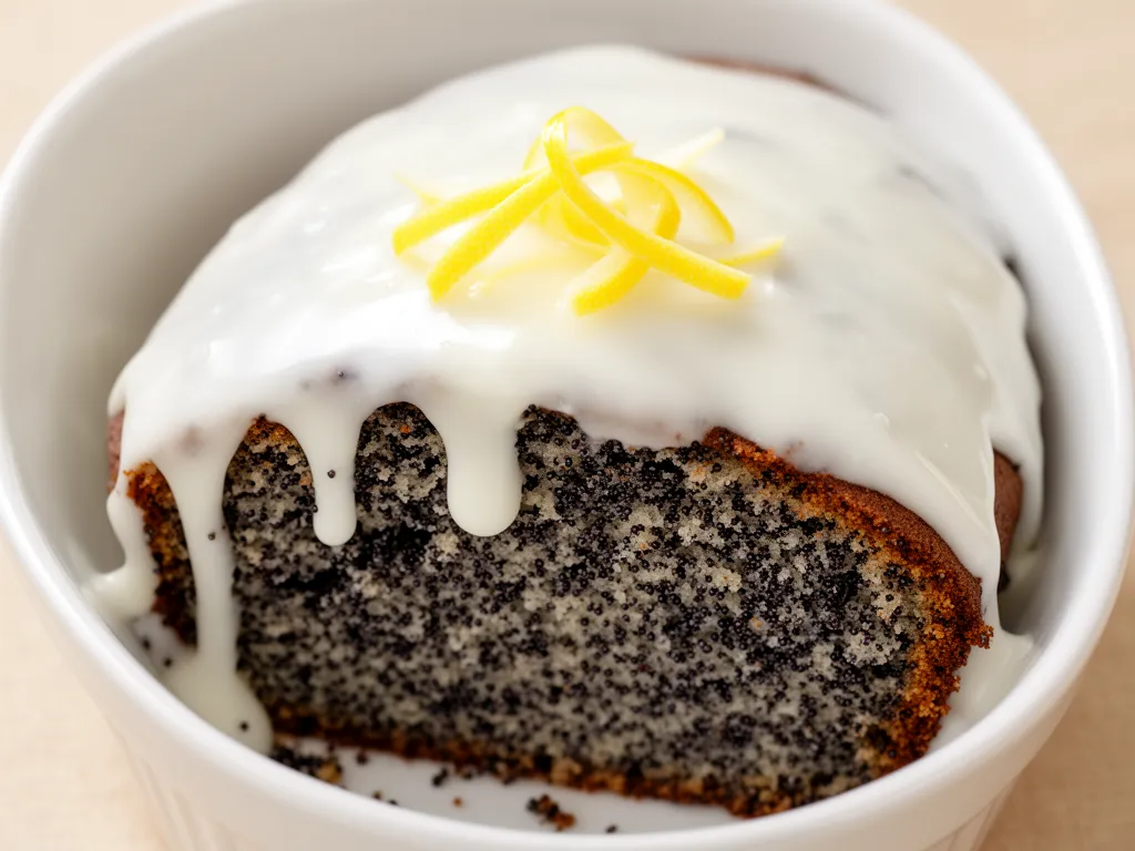 Saftiger Mohnkuchen mit Zitronenguss: 5 einfache Schritte 4 saftiger Mohnkuchen mit Zitronenguss preparation steps