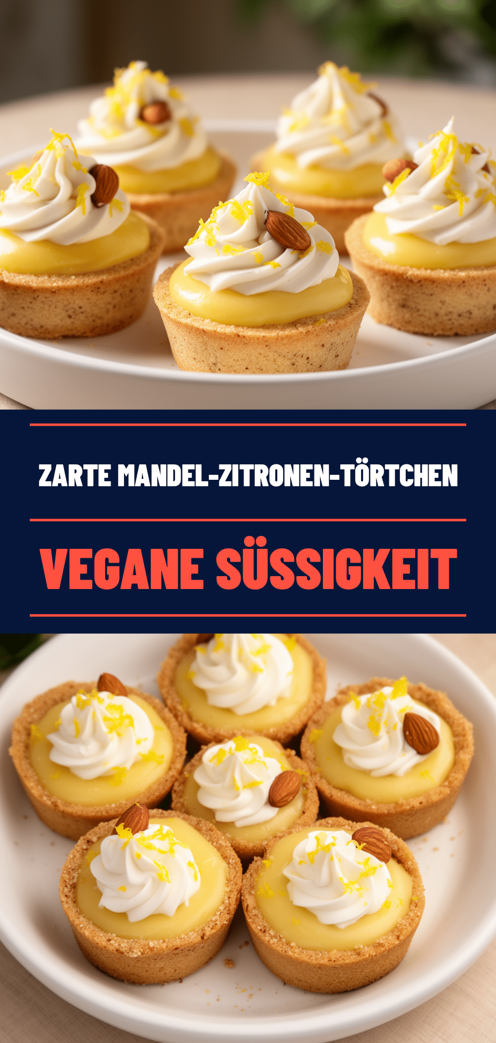 Vegane Mandel-Zitronen-Törtchen: 30 Min veganer Nachtisch 5 vegane Mandel-Zitronen-Törtchen recipe