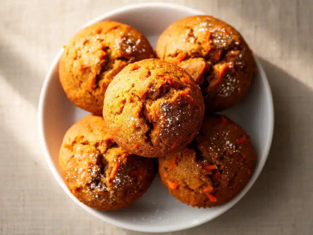 Vegane Karottenkuchen-Muffins: 5 einfache Schritte 4 veganen Karottenkuchen-Muffins preparation steps