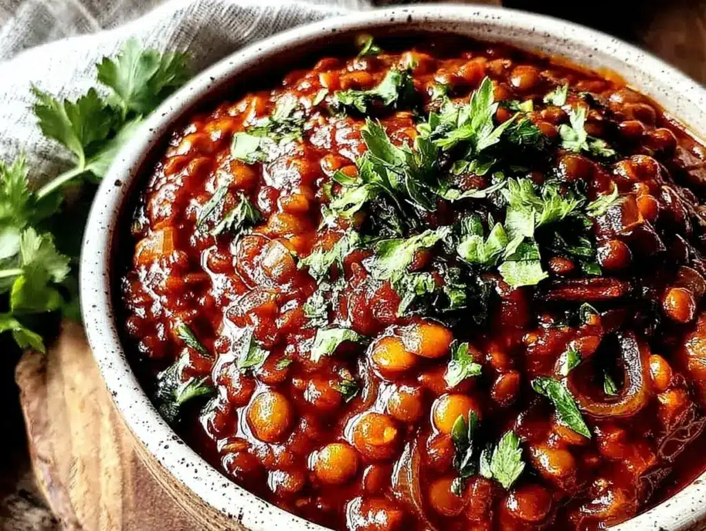 vegetarische Linsenbolognese mit Karotten - featured image