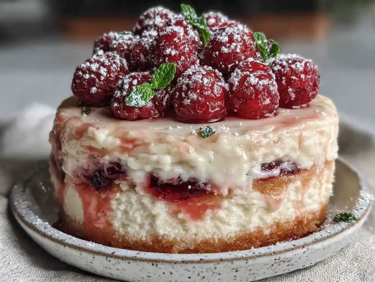 Cremige Himbeer-Joghurt-Torte: 15 Min Power-Food 4 Cremige Himbeer-Joghurt-Torte preparation steps