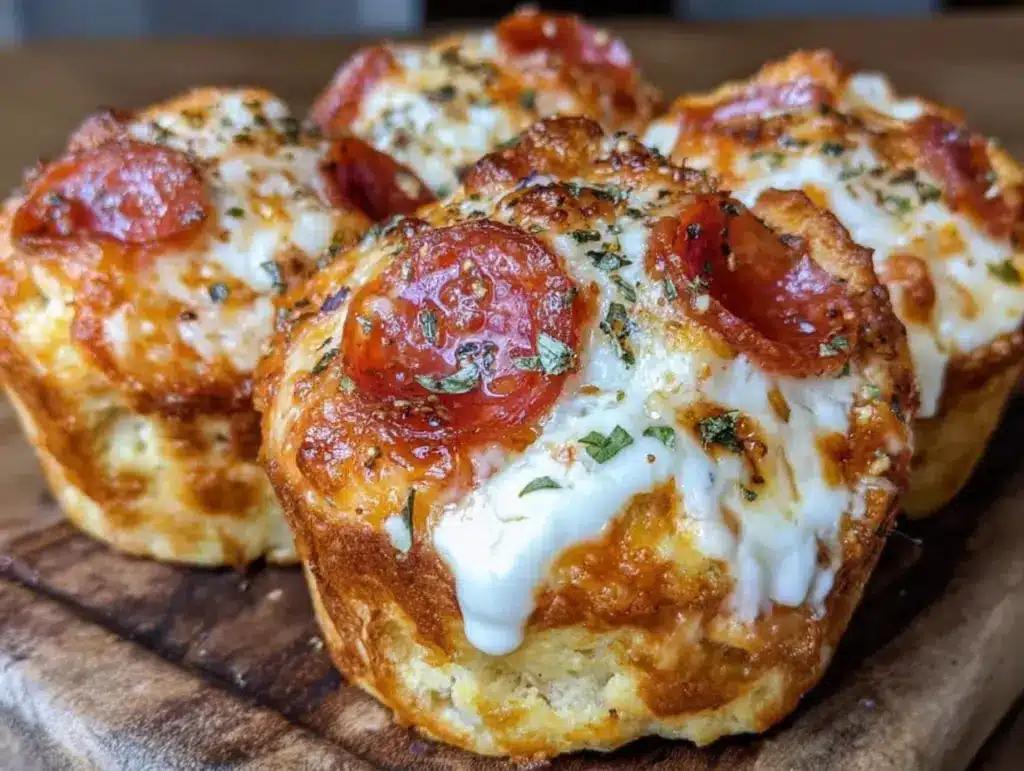 Pizza-Muffins mit Salami - featured image
