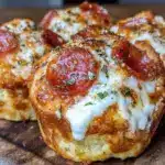 Pizza-Muffins mit Salami - featured image