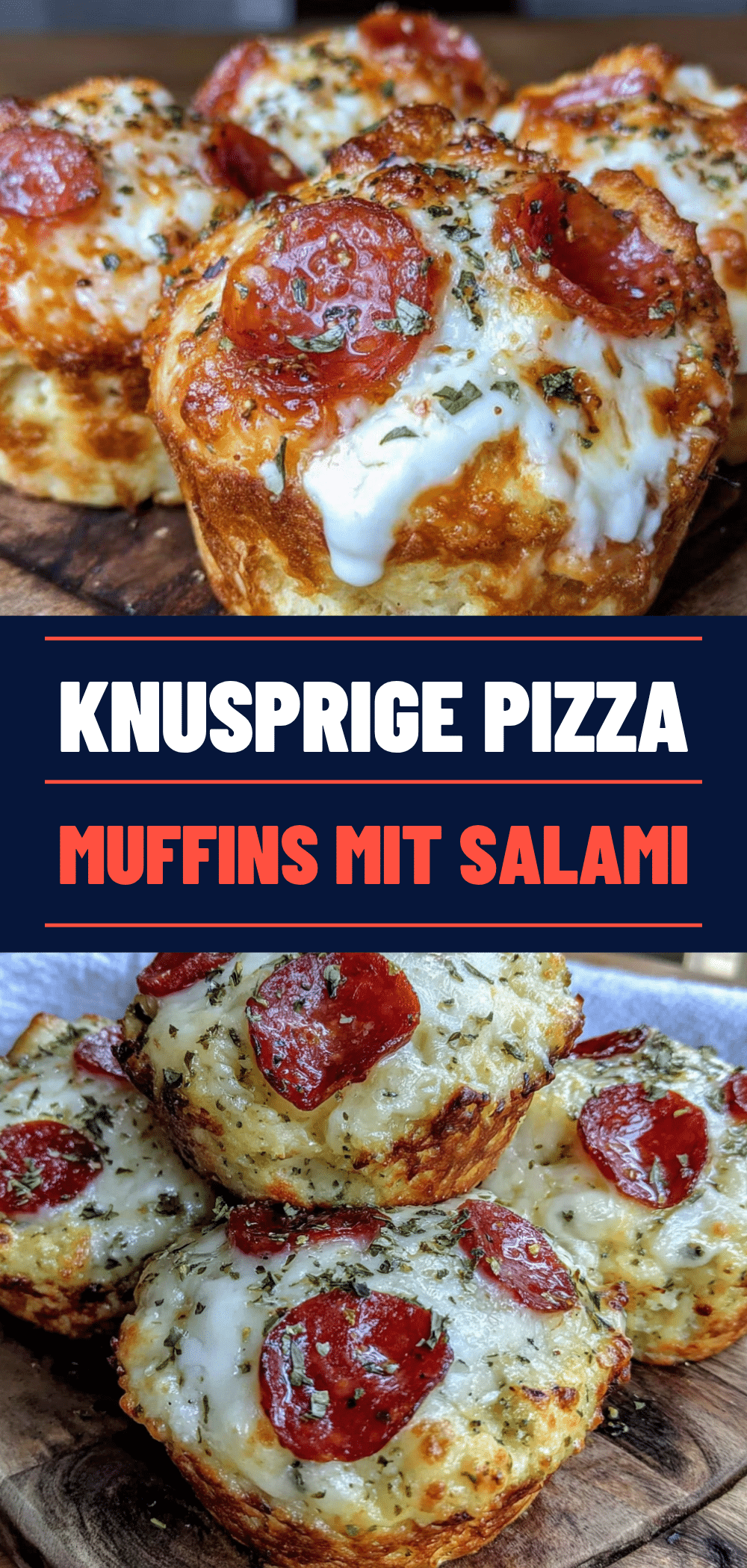 Pizza-Muffins mit Salami: Kleine Portion, kein Rest 5 Pizza-Muffins mit Salami recipe