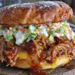 Slow Cooker Pulled Pork Burger - featured image