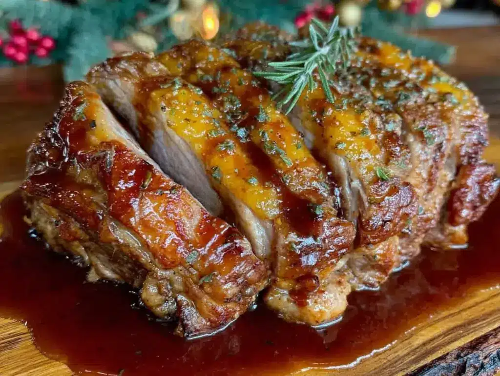 Weihnachtsbraten mit Biersoße - featured image